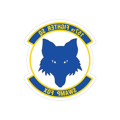 157 Fighter Squadron (U.S. Air Force) REVERSE PRINT Transparent Die-Cut STICKER 3 Inch Die-Cut Transparent - The Sticker Space