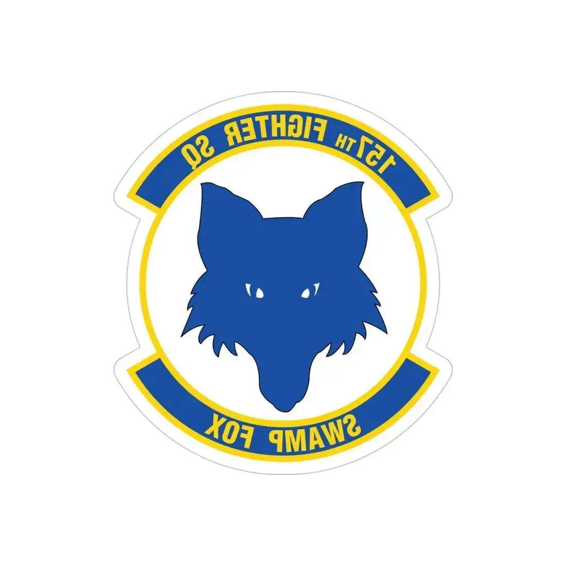 157 Fighter Squadron (U.S. Air Force) REVERSE PRINT Transparent Die-Cut STICKER 4 Inch Die-Cut Transparent - The Sticker Space
