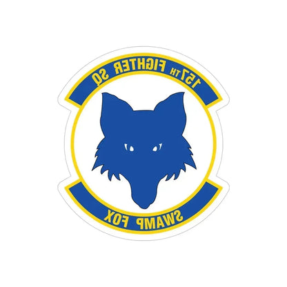 157 Fighter Squadron (U.S. Air Force) REVERSE PRINT Transparent Die-Cut STICKER 4 Inch Die-Cut Transparent - The Sticker Space