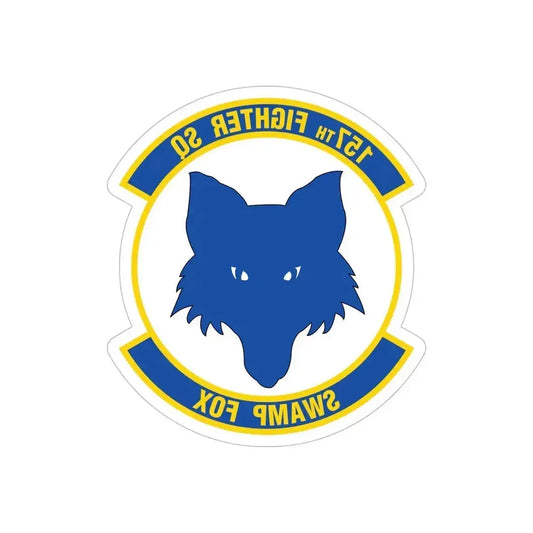 157 Fighter Squadron (U.S. Air Force) REVERSE PRINT Transparent Die-Cut STICKER 6 Inch Die-Cut Transparent - The Sticker Space
