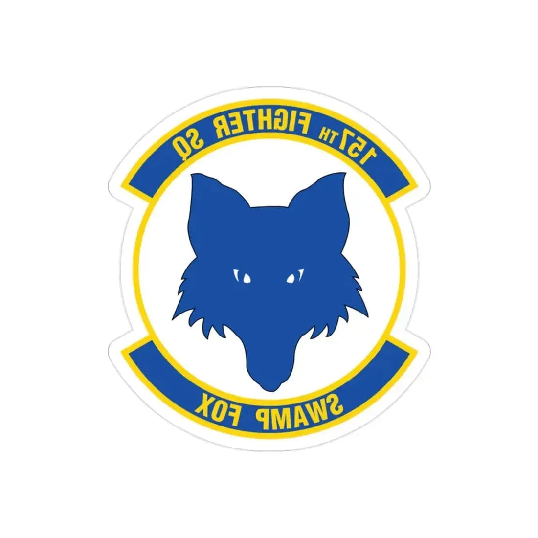 157 Fighter Squadron (U.S. Air Force) REVERSE PRINT Transparent Die-Cut STICKER - The Sticker Space