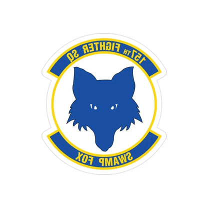 157 Fighter Squadron (U.S. Air Force) REVERSE PRINT Transparent Die-Cut STICKER - The Sticker Space