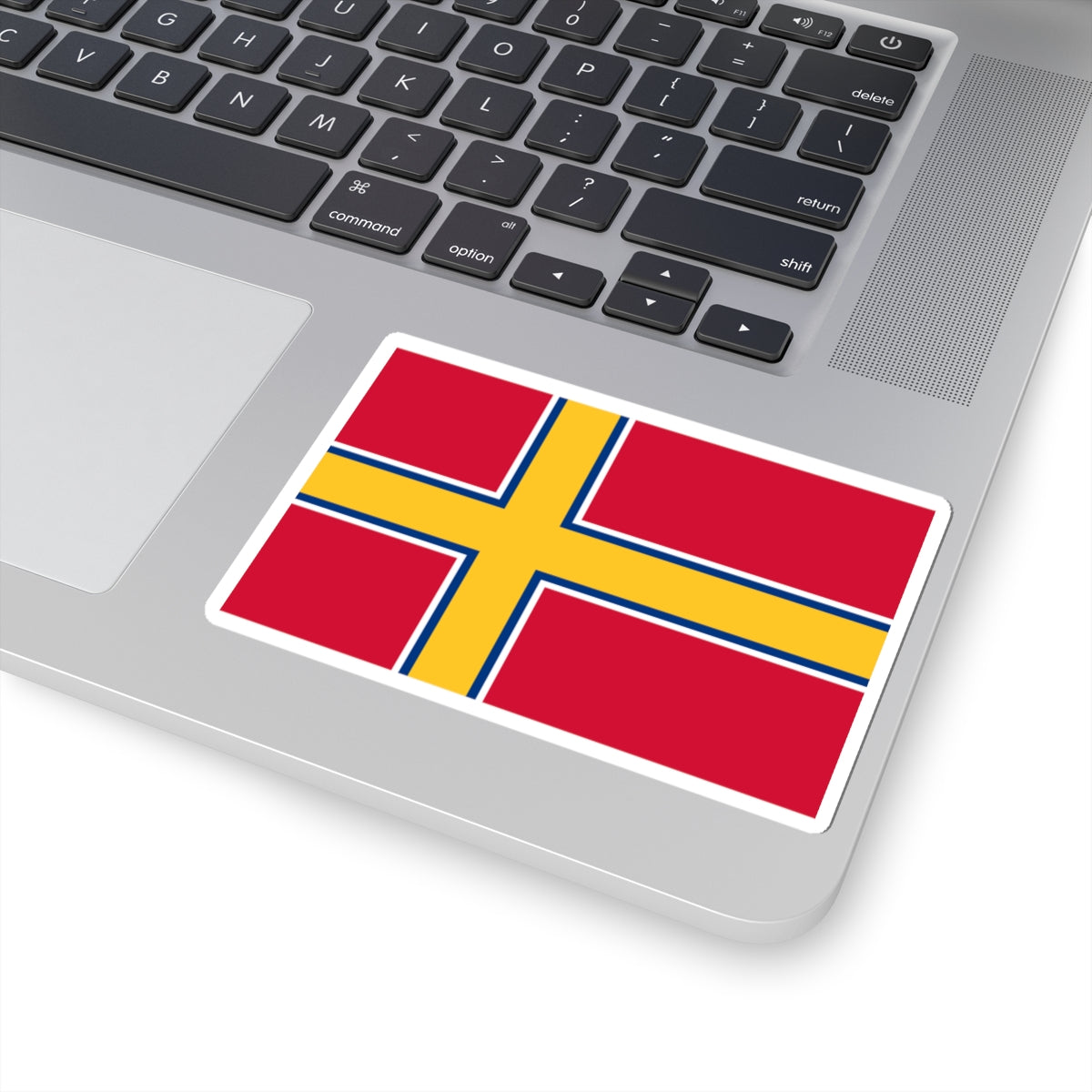Flag of Finland 1918 merchant (Finland) STICKER Vinyl Kiss-Cut Decal