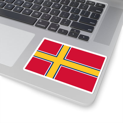 Flag of Finland 1918 merchant (Finland) STICKER Vinyl Kiss-Cut Decal