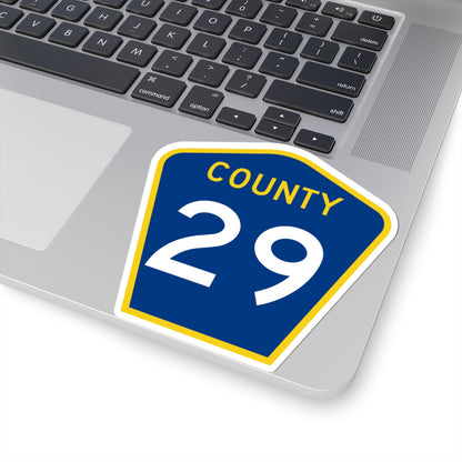 County 29 MN (Minnesota) (Road Sign) STICKER Vinyl Kiss-Cut Decal