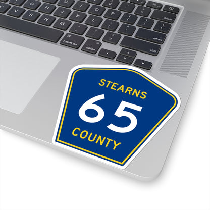 Stearns County Route 65 (Minnesota) (Road Sign) STICKER Vinyl Kiss-Cut Decal
