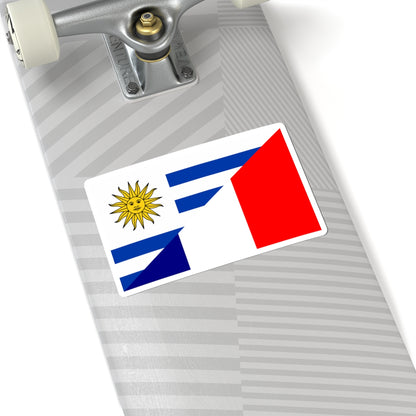 Flag of Uruguay and France (France) STICKER Vinyl Kiss-Cut Decal