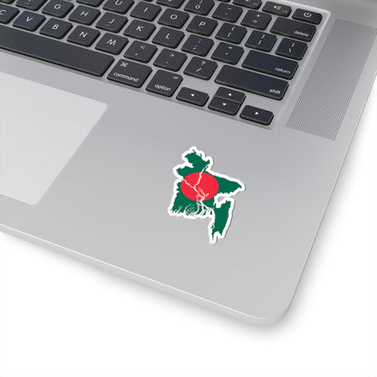 Flag-map of Bangladesh2 (Bangladesh) STICKER Vinyl Kiss-Cut Decal