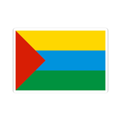 Flag of Yarkovsky rayon Tyumen oblast 2005 (Russia) STICKER Vinyl Kiss-Cut Decal