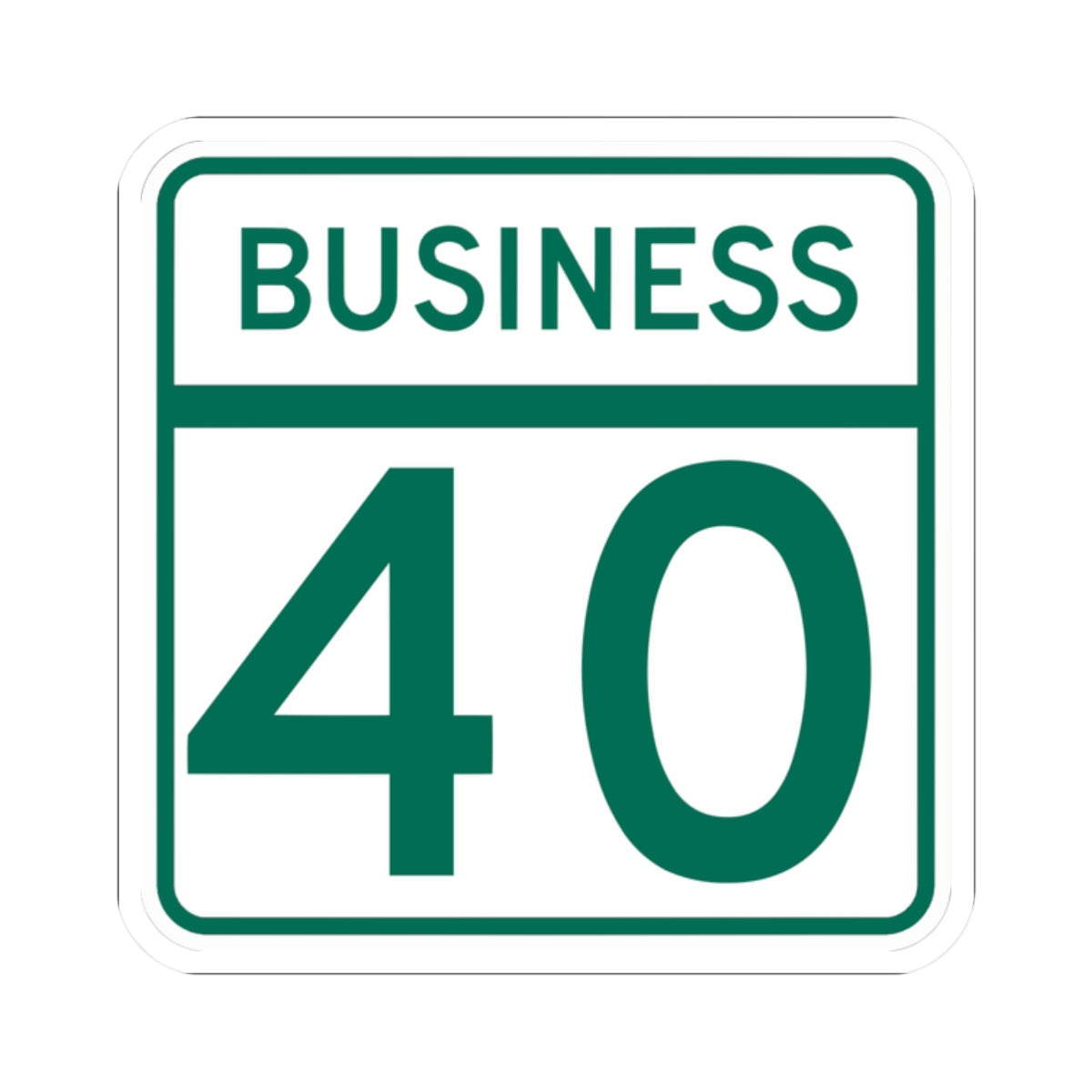 MD Route 40 Business (Maryland) (Road Sign) STICKER Vinyl Kiss-Cut Decal