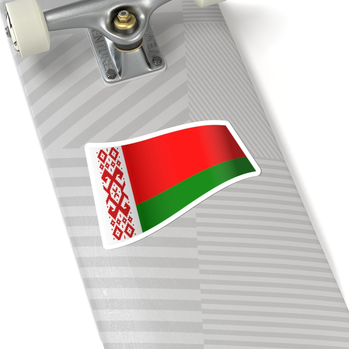 Belarus Flag - iconic waving (Belarus) STICKER Vinyl Kiss-Cut Decal