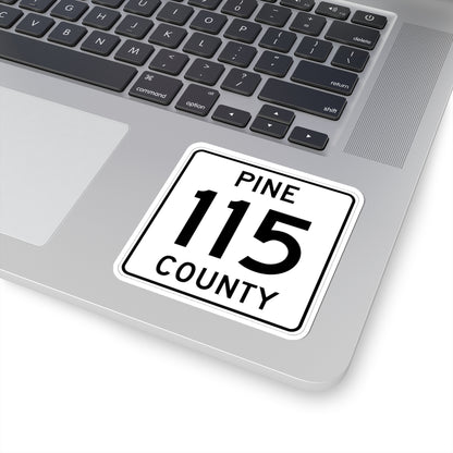 Pine County Route 115 MN (Minnesota) (Road Sign) STICKER Vinyl Kiss-Cut Decal