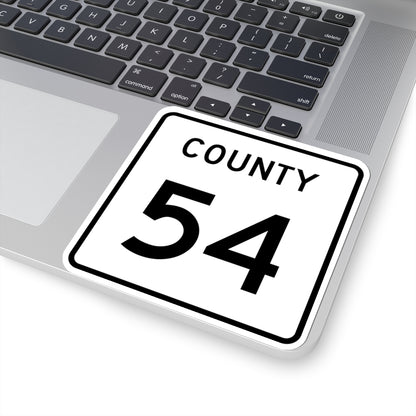 County 54 square (Minnesota) (Road Sign) STICKER Vinyl Kiss-Cut Decal
