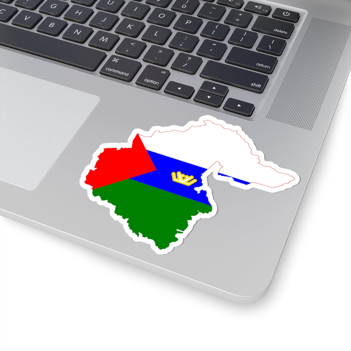 Flag-map of Tyumen Oblast (Russia) STICKER Vinyl Kiss-Cut Decal