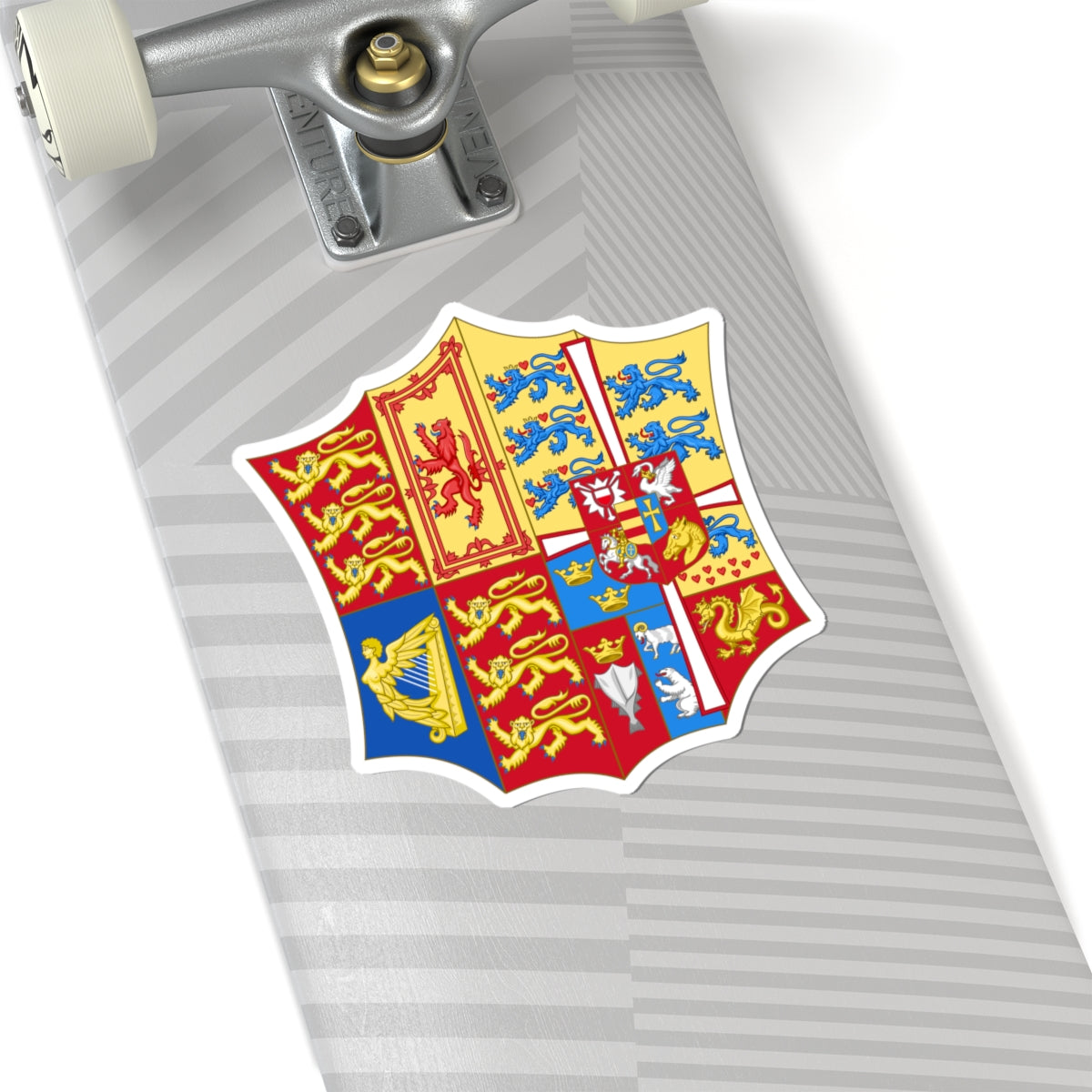 Arms of Alexandra of Denmark (Denmark) (Coat of Arms) STICKER Vinyl Kiss-Cut Decal