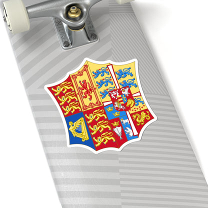Arms of Alexandra of Denmark (Denmark) (Coat of Arms) STICKER Vinyl Kiss-Cut Decal