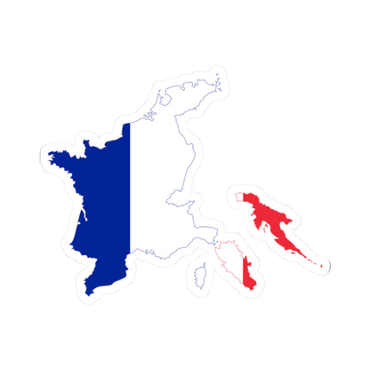 Flag-map of the First French Empire (France) STICKER Vinyl Kiss-Cut Decal
