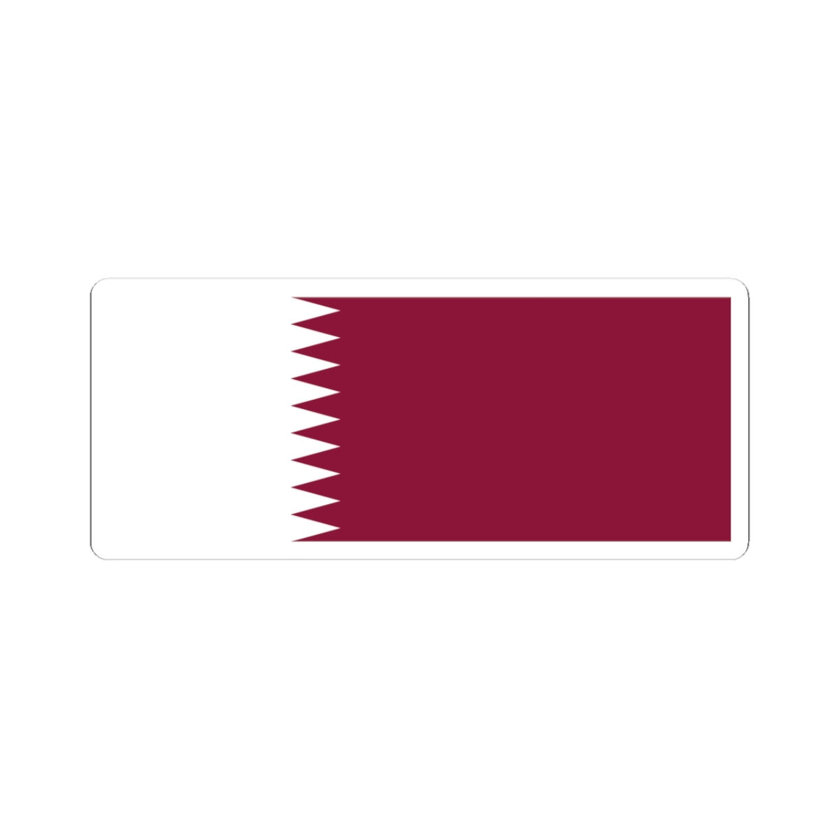 Flag of Qatar (Qatar) STICKER Vinyl Kiss-Cut Decal