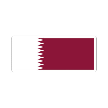Flag of Qatar (Qatar) STICKER Vinyl Kiss-Cut Decal