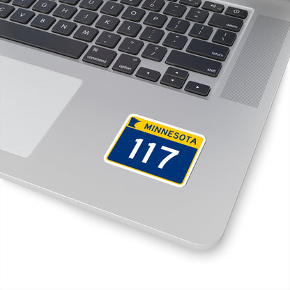 MN-117 wide (Minnesota) (Road Sign) STICKER Vinyl Kiss-Cut Decal