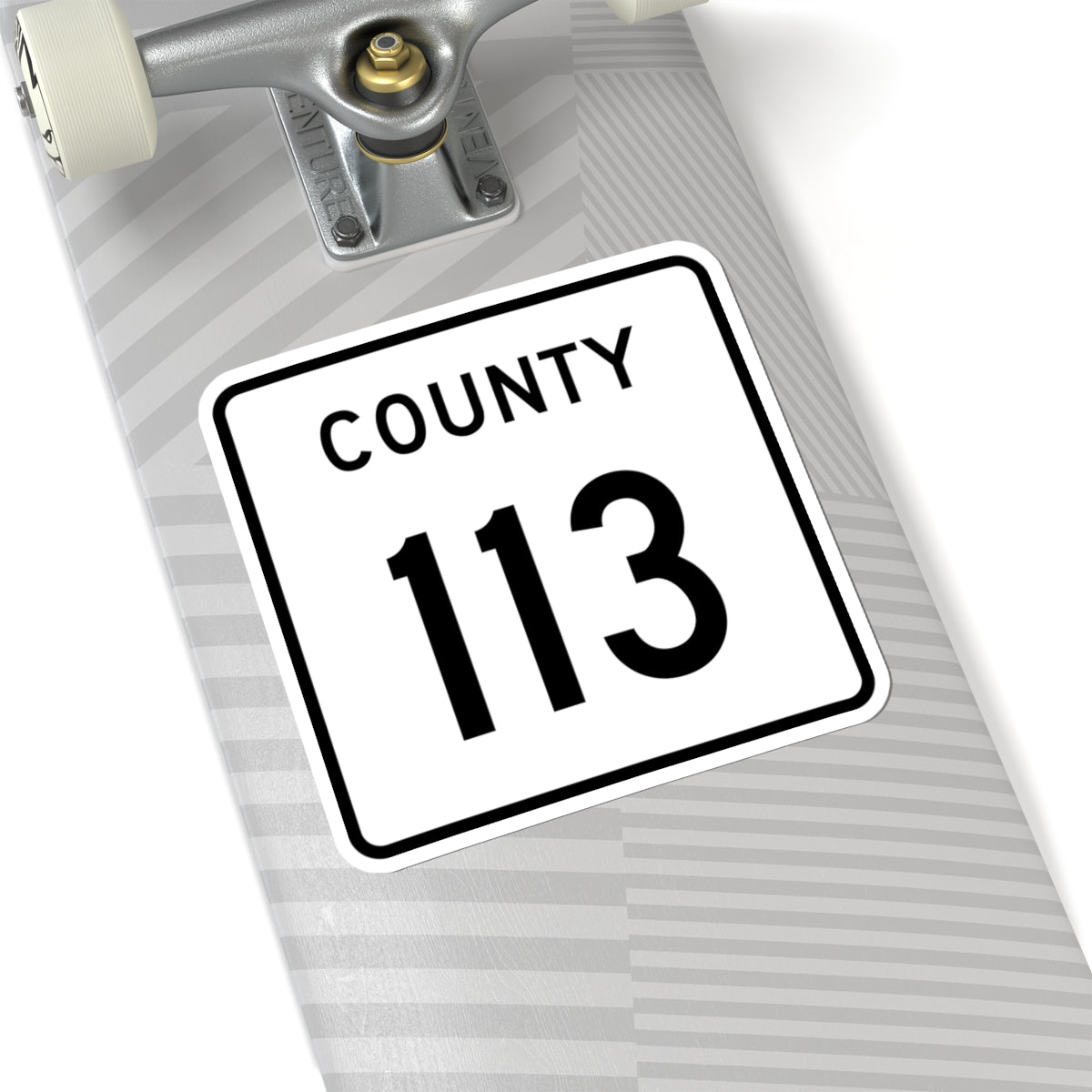 County 113 square (Minnesota) (Road Sign) STICKER Vinyl Kiss-Cut Decal