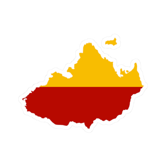 Flag map of Moravia (Czech Republic) STICKER Vinyl Kiss-Cut Decal