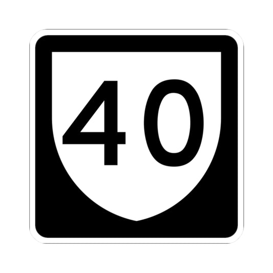 PR urban primary 40 (Puerto Rico) (Road Sign) STICKER Vinyl Kiss-Cut Decal