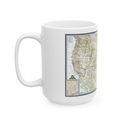 USA - The United States (1946) (Map) White Coffee Mug-The Sticker Space