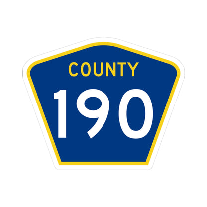County 190 MN (Minnesota) (Road Sign) STICKER Vinyl Kiss-Cut Decal