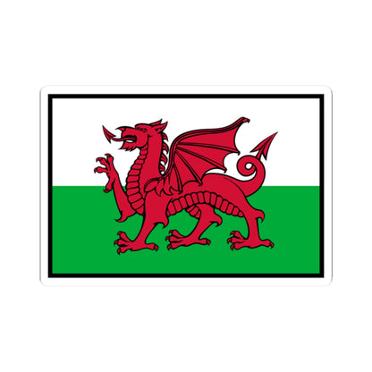 Flag of Wales bordered (United Kingdom) STICKER Vinyl Kiss-Cut Decal