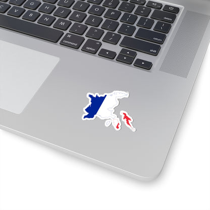 Flag-map of the First French Empire (France) STICKER Vinyl Kiss-Cut Decal