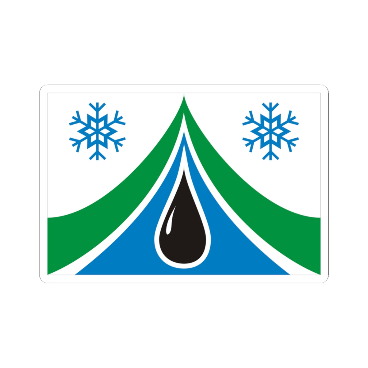 Flag of Severny rayon Novosibirsk oblast (Russia) STICKER Vinyl Kiss-Cut Decal