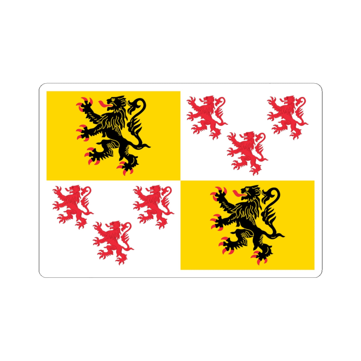 Flag of Hauts de France France 2 - STICKER Vinyl Kiss-Cut Decal