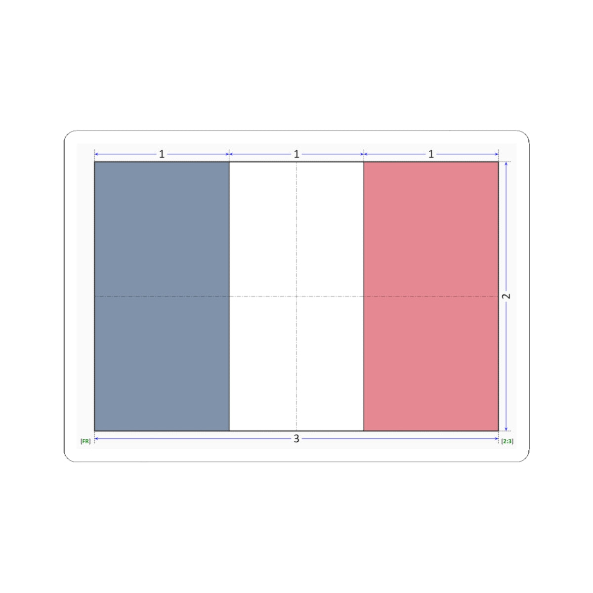 Flag of France construction sheet (France) STICKER Vinyl Kiss-Cut Decal