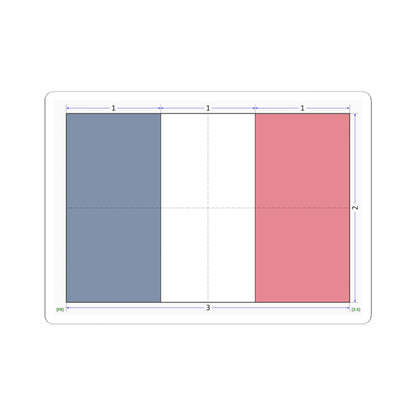 Flag of France construction sheet (France) STICKER Vinyl Kiss-Cut Decal