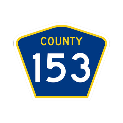 County 153 MN (Minnesota) (Road Sign) STICKER Vinyl Kiss-Cut Decal