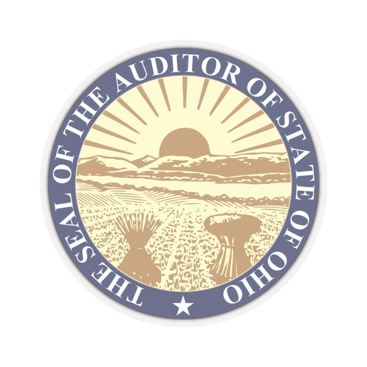 Seal of the State Auditor of Ohio - STICKER Vinyl Kiss-Cut Decal