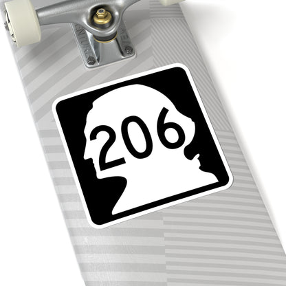 WA-206 (Washington) (Road Sign) STICKER Vinyl Kiss-Cut Decal