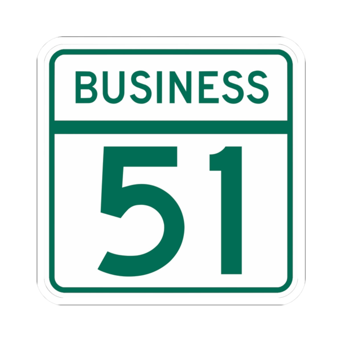 MD Route 51 Business (Maryland) (Road Sign) STICKER Vinyl Kiss-Cut Decal