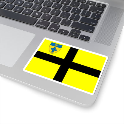 Flag of St David early with Diocese of Swansea and Brecon Shield in Canton (United Kingdom) STICKER Vinyl Kiss-Cut Decal