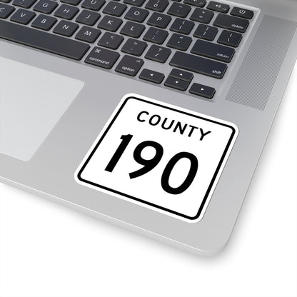 County 190 square (Minnesota) (Road Sign) STICKER Vinyl Kiss-Cut Decal