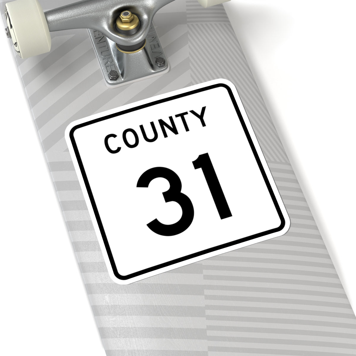 County 31 square (Minnesota) (Road Sign) STICKER Vinyl Kiss-Cut Decal