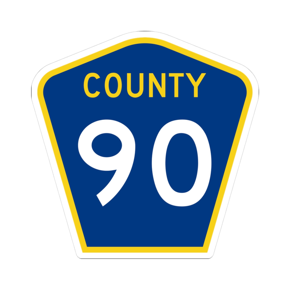 County 90 MN (Minnesota) (Road Sign) STICKER Vinyl Kiss-Cut Decal