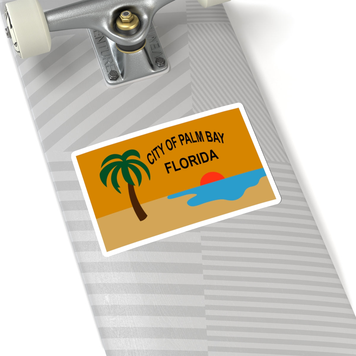 Flag of the City of Palm Bay, Florida - STICKER Vinyl Kiss-Cut Decal