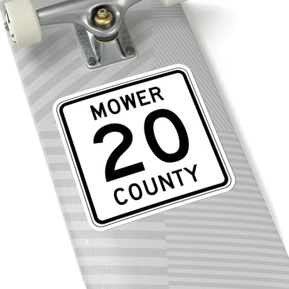Mower County Route 20 MN (Minnesota) (Road Sign) STICKER Vinyl Kiss-Cut Decal