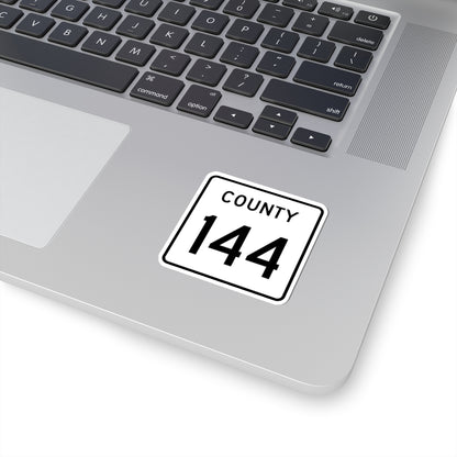 County 144 square (Minnesota) (Road Sign) STICKER Vinyl Kiss-Cut Decal