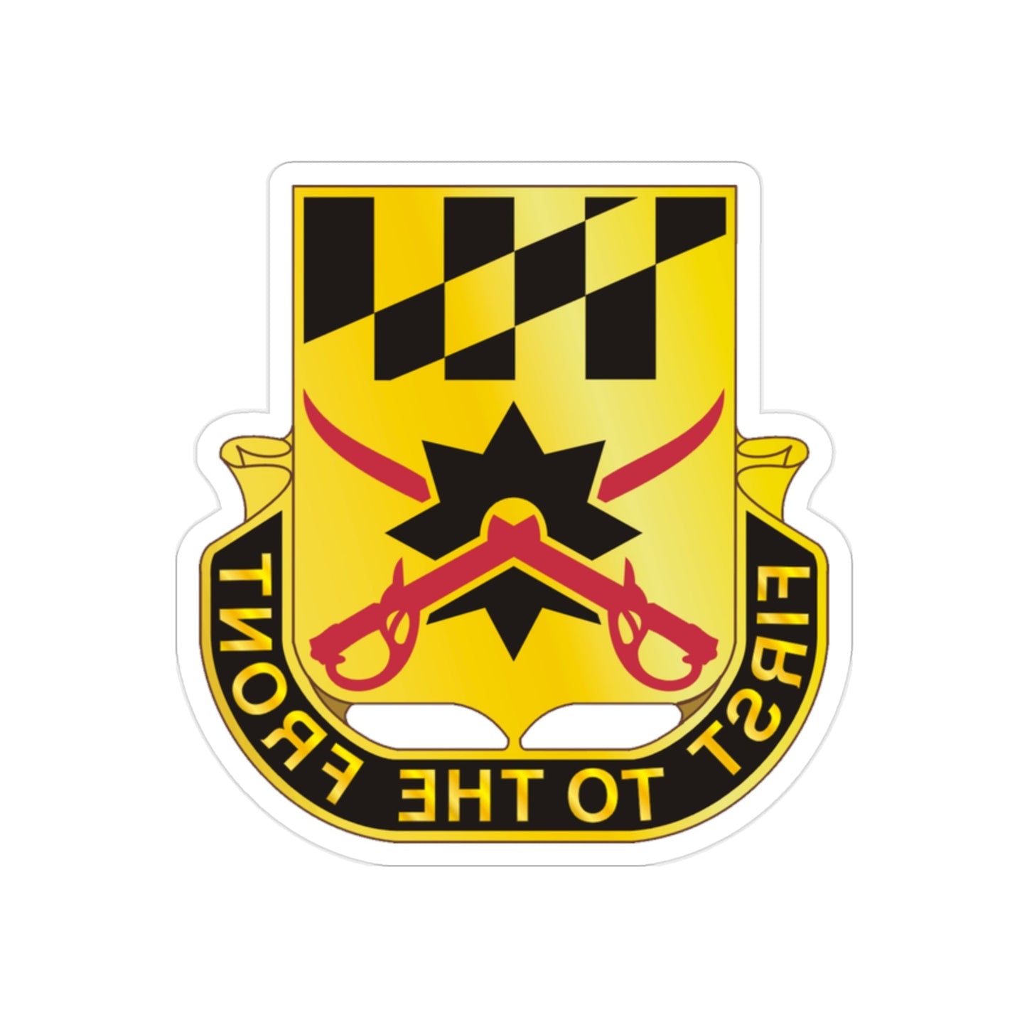 158 Cavalry Regiment (U.S. Army) REVERSE PRINT Transparent STICKER-2 Inch-The Sticker Space