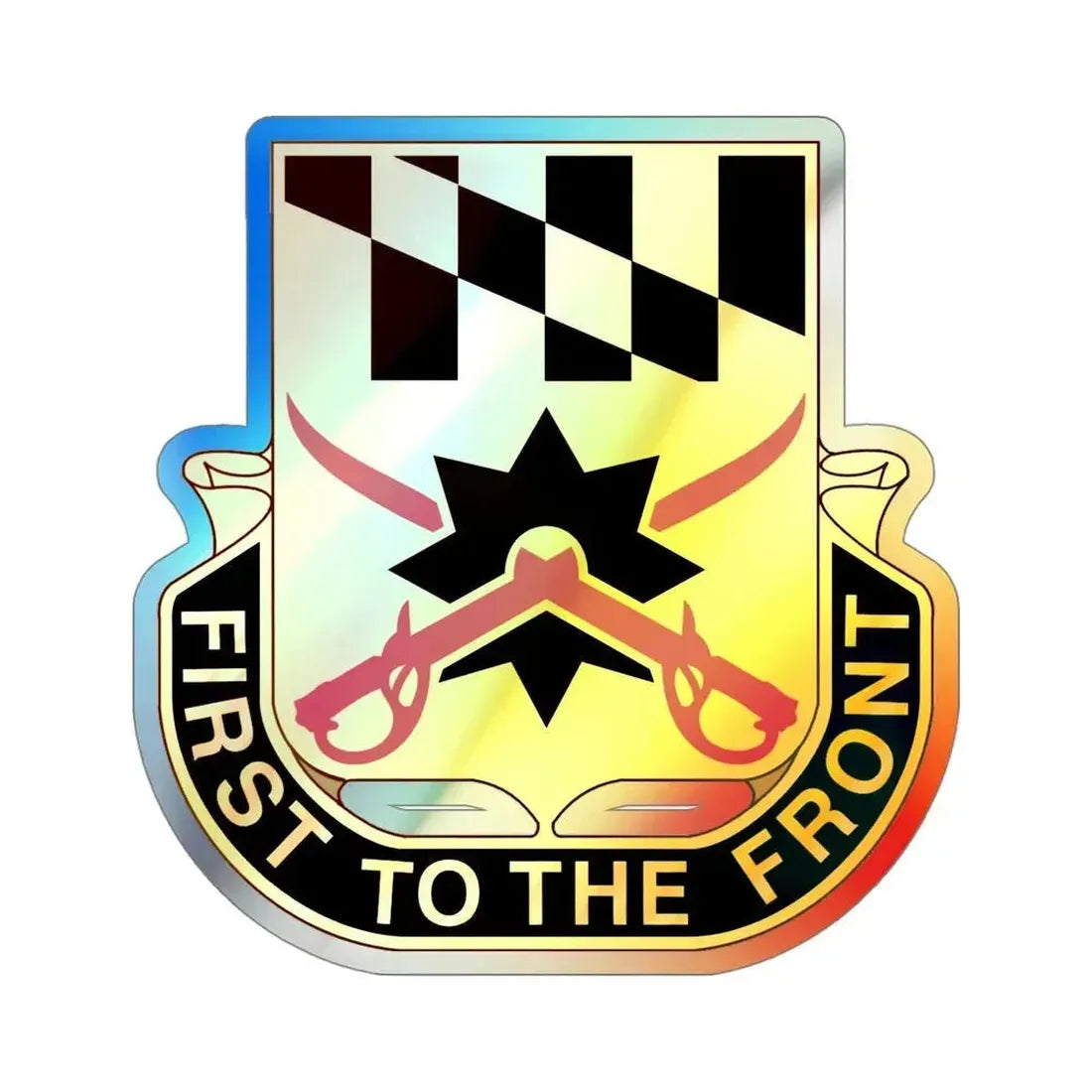 158 Cavalry Regiment (U.S. Army) Holographic STICKER Die-Cut Vinyl Decal 4 Inch Holographic - The Sticker Space