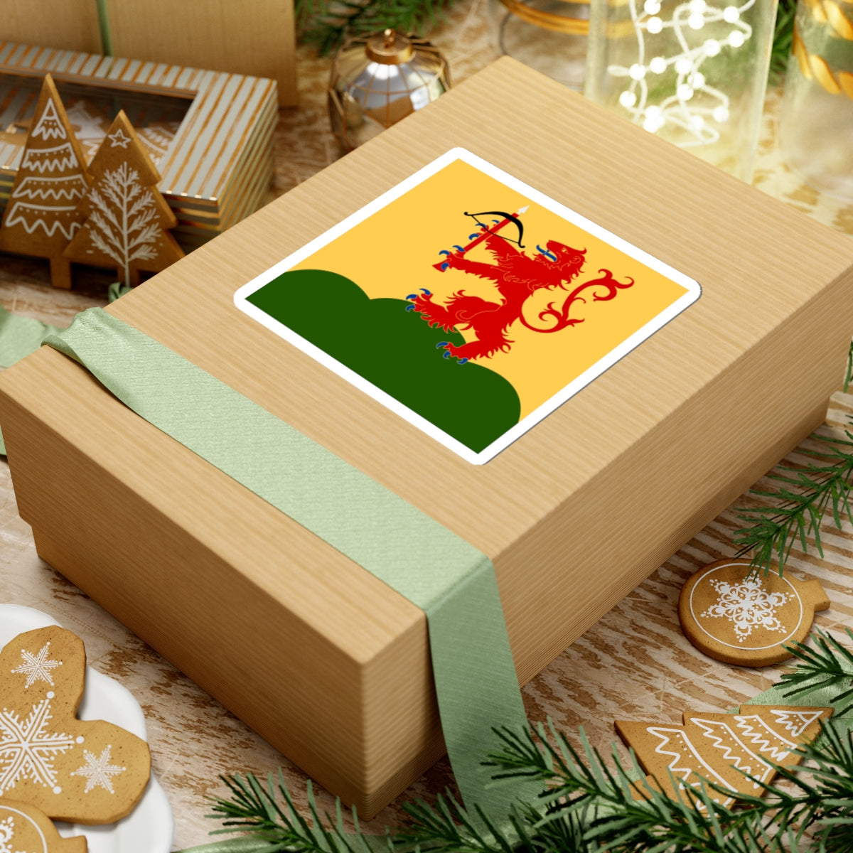 Kronobergs lan vapenflagga (Sweden) STICKER Vinyl Kiss-Cut Decal