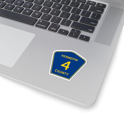 Hennepin County 4 (Minnesota) (Road Sign) STICKER Vinyl Kiss-Cut Decal